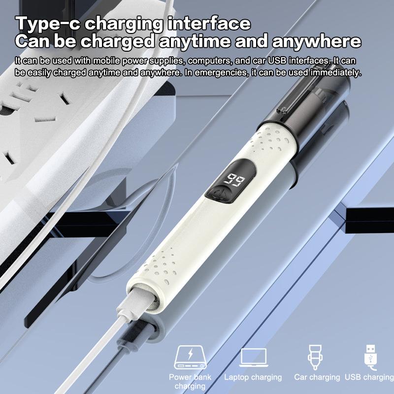 Electric Nose Hair Clipper Rechargeable Shaving Two-In-One Unisex Fully Automatic Washable Digital Display Nose Trimmer