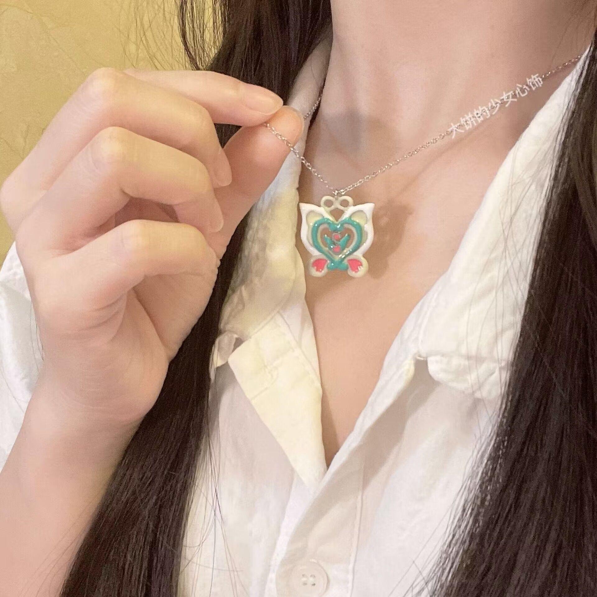 

Маленький Демон Фея Трансформер Ожерелье Нишевый Дизайн Универсальный ins Эмаль Девушка Ветер Ожерелье