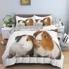 Guinea Pig Beding Set Lovely Mouse 3D Soft Duvet Cover Animal Warm Comforter Cover For Children Kids Young Boys Young Girls Ten Soft Twin Comfortable