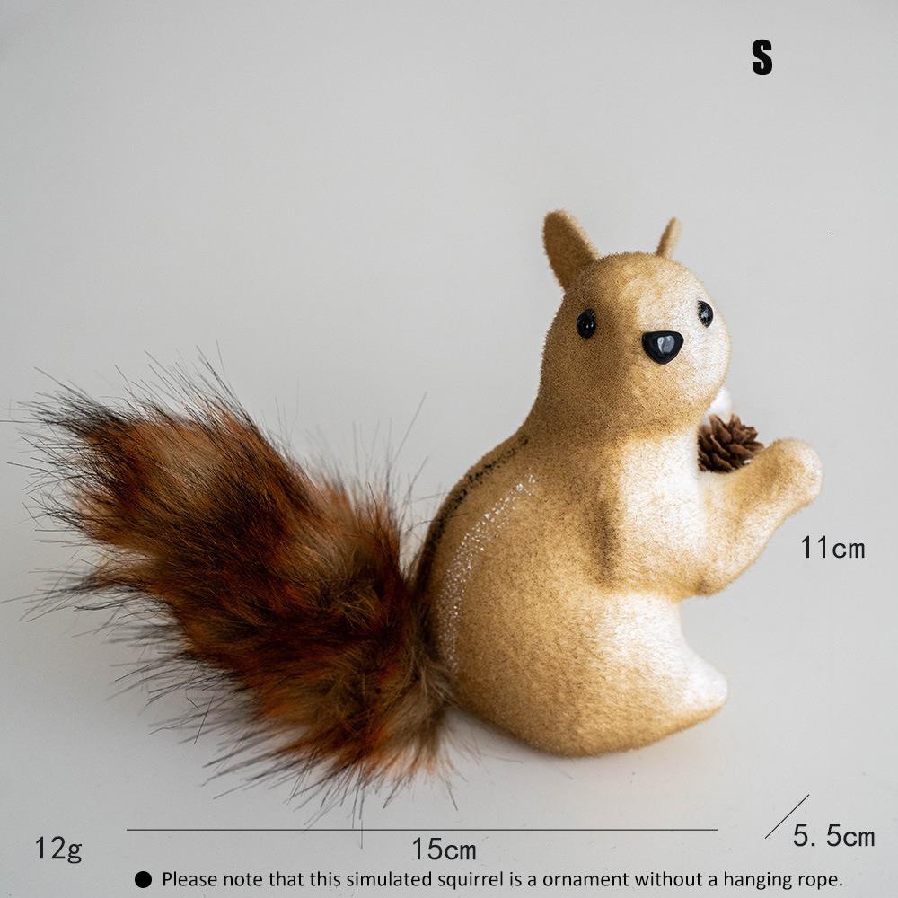 Luxury Christmas Tree Decoration Simulation Squirrel Pendant Home Xmas Tree Creative Different Forms Simulated Squirrels Decors