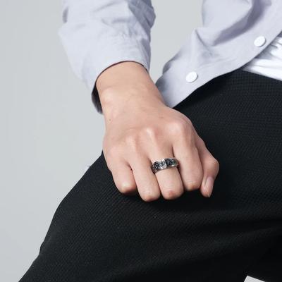 Viking Celtic Knot Rune Rings For Men Rotating Stainless Steel Anti Stress Anxiety Spinning Ring