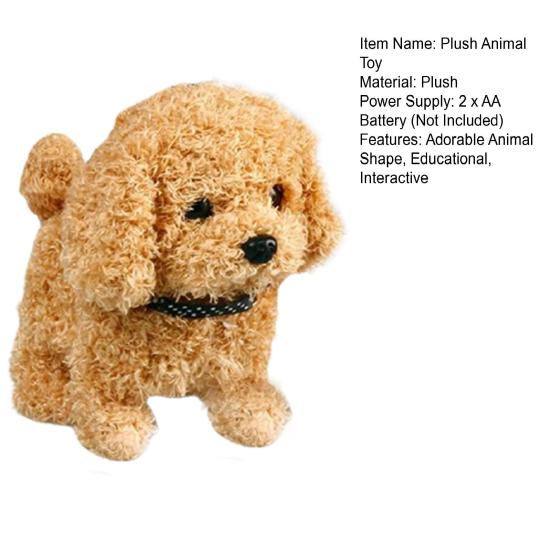 1 Set Kids Electronic Plush Dog Toy Walking Interactive Puppy Rabbit Cat Plushie Toy Toddlers Boys Girls Educational Simulation Animal Toy