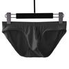 Men Briefs Low Waist U-Convex Wrap Bag Panties Solid Color Ice Silk Smooth