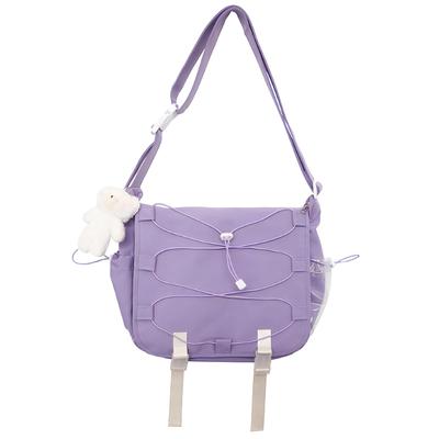 [azumafy] Τσάντα Ita, Τσάντα Ώμου, Σχολική Τσάντα, Διαφανές Σακίδιο Πλάτης, Τσάντα Επίδειξης, Χαριτωμένη Διαφανής Τσέπη, Βελούδινο Παιχνίδι (Μωβ)