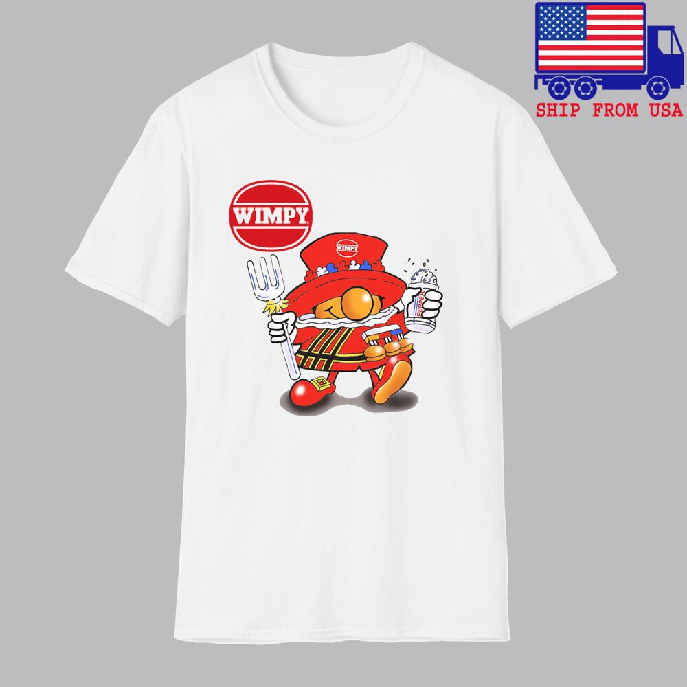 MR. WIMPY Restaurant Men#039;s White Size S5XL Unisex T-Shirt XXL