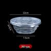 Disposable Plastic Bowl-Shaped Meal Boxes with Lids, 300ml, 200 Sets