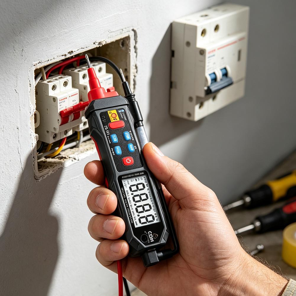 Digital Pen Multimeter for Continuity Resistance Capacitor DC AC Voltage Measurement with Backlit LCD and Auto Shutdown Feature