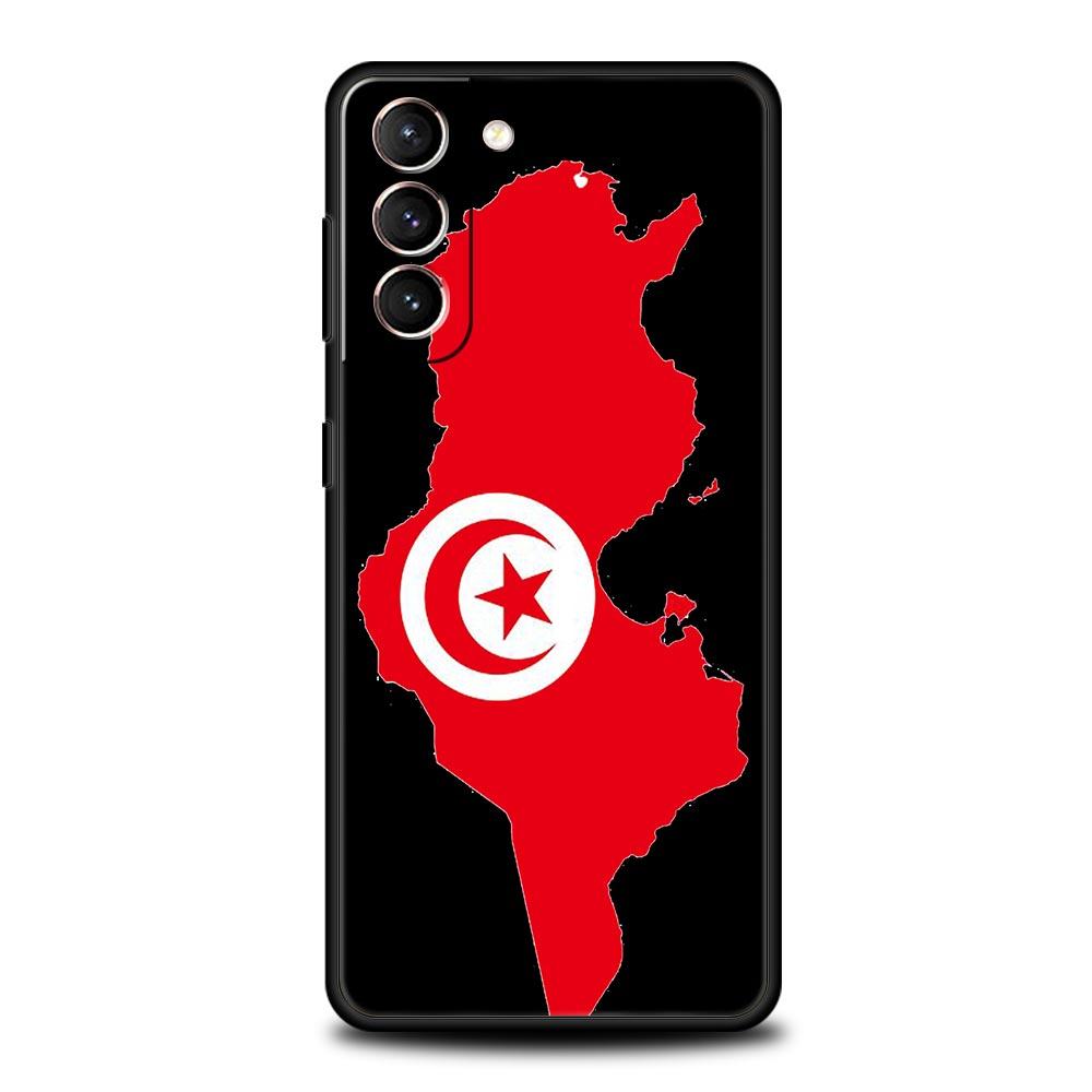 Soft TPU Phone Case For Samsung Galaxy S25 S24 S23 S22 S21 Ultra S20 FE 5G S10 S10E Plus Tunisia Passport Black Cover
