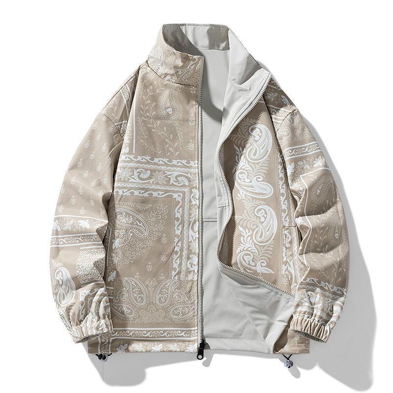 Men's Jacket Double-sided Men's Jacket Youth Casual Trend Loose Men's Stand-up Collar Coat