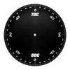 Herramienta de disco de puesta a punto del motor Rueda graduada de grados para aluminio de 0,052 pulgadas de espesor con 6 3/4 pulgadas de diámetro exterior y agujero central de 6 mm