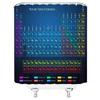 Hot New Periodic Table of Elements Shower Curtains Waterproof 3D Print White Fabric Bath Curtain for Bathroom Decor with Hooks