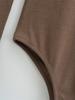 YPFF Trendy Women's Solid Color Slim Fit Round Neck Long Sleeve Bodysuit