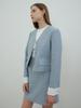 The Penny Tweed Mini Skirt - Sky Blue