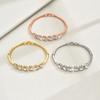 Glass Crystal Inlaid Twist Fashion Bracelet Light Luxury Niche Exquisite Temperament Jewelry Bracelet