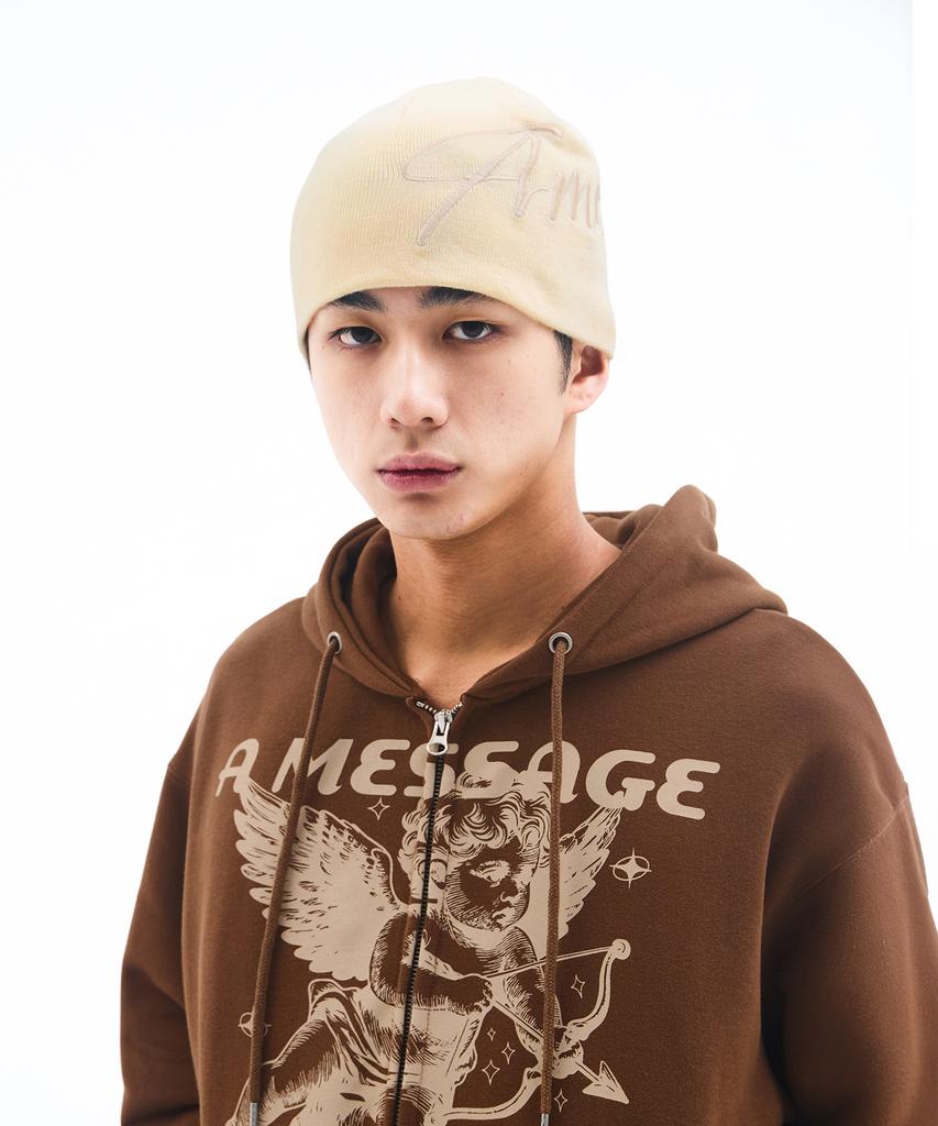 AMES-WORLDWIDE Big Typo Beanie Ivory