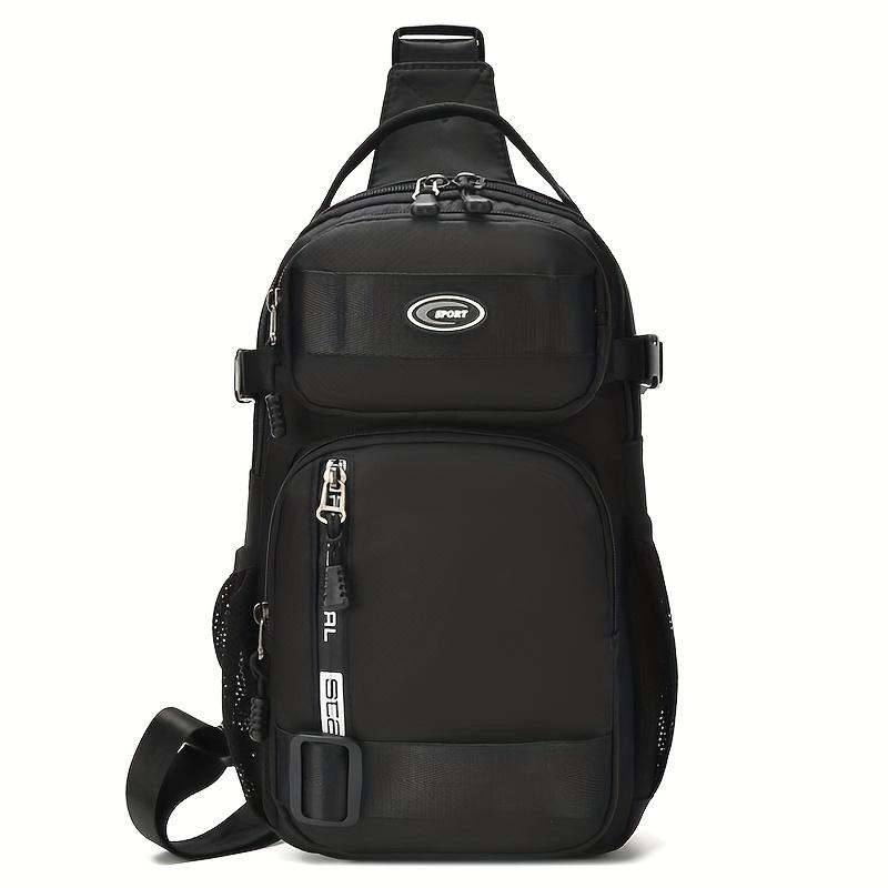 

Унисекс рюкзак-слинг Легкая нейлоновая сумка через плечо с несколькими отделениями, Повседневный стиль для улицы, велоспорта и повседневного использования