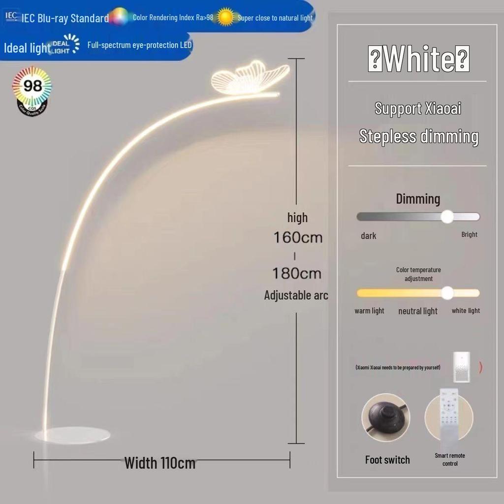 Butterfly Floor Lamp for Living Room: Eye-Care, Creative Design, Ideal for Study, Bedroom, or Lounge Atmosphere.