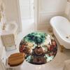 Steam Train,Round Area Rug,Carpet Rug for Living Room Bedroom Sofa Playroom Decor,Non-slip Floor Mat