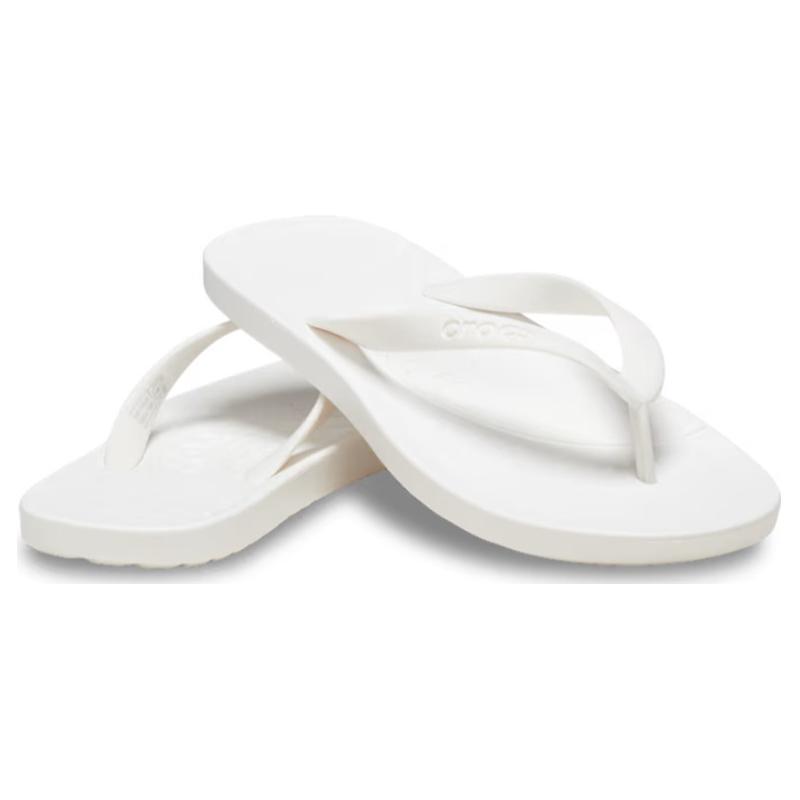 Crocs Open-Toed Slip-On Flip-Flops Unisex White