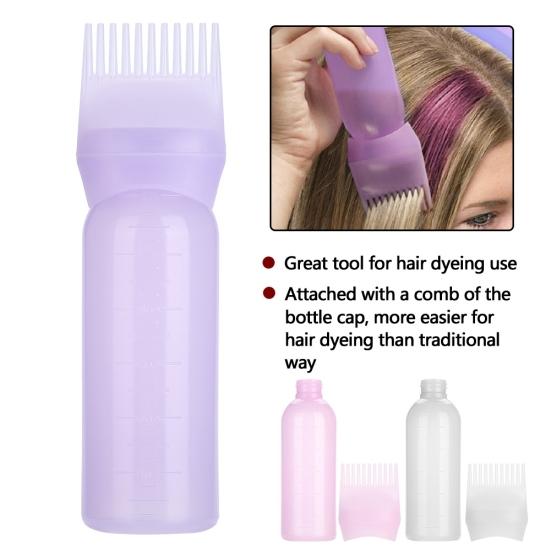 Pro Salon Hair Washing Coloring Dye Bottle Applicator Comb Dispensing Brush