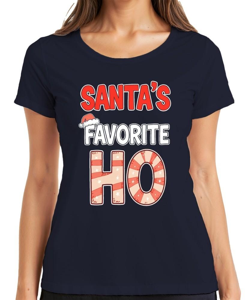 Santas Favorite Ho Funny Christmas Santa Party Gift Ladies Tshirt S