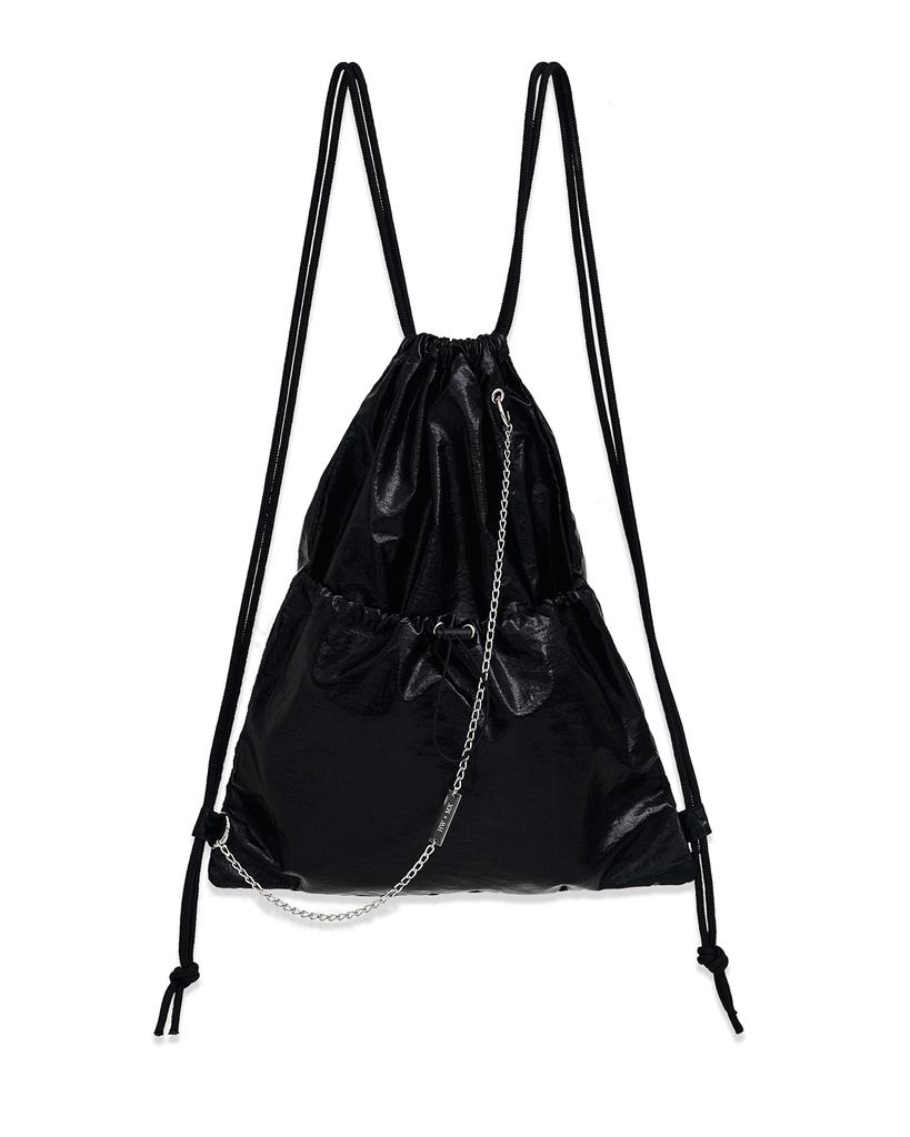 Hawha X Monoflux High-Gloss Chain Gym Bag Black