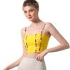 Export Cross-Border Colorful Thread Patchwork Nude Feel Sports Bra Underwear Running Beautiful Vest Gym Yoga Clothing Top Women