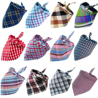 30/50ks Kostkovaná Psí Bandana Sada Pro Malé Velké Psy Věci A Mašle Pro Psy Pet Produkty Omyvatelné Velkoobchodní Psí Bandany