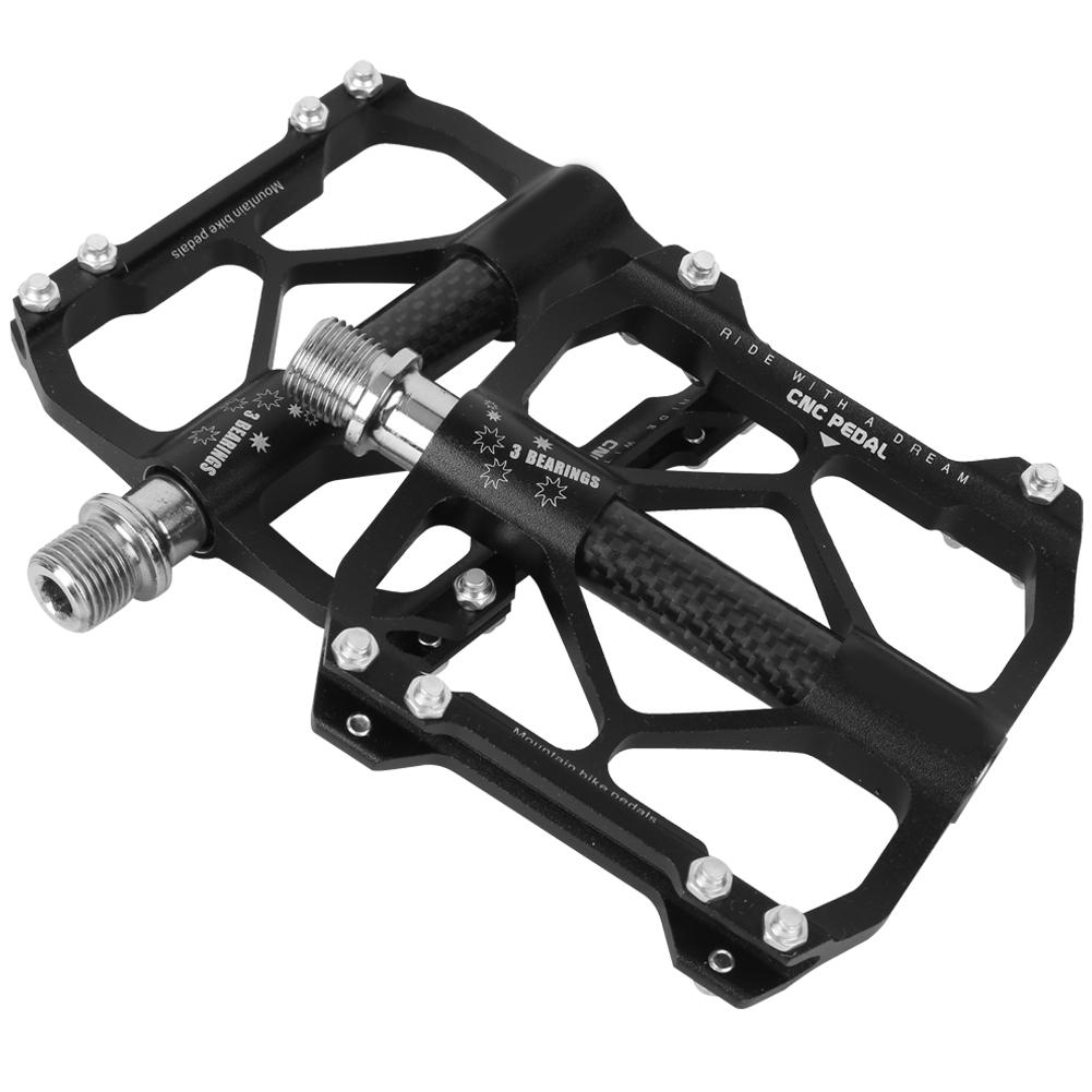 A Pair of Wheelup Aluminium Alloy Black Bearing Bike Pedal Mountain Bicycle Foot Plate Accessory Equipment