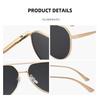High-End Men's Retro Double Bridge Aviator Sunglasses - Fashionable Metal Goggles for Sun Protection