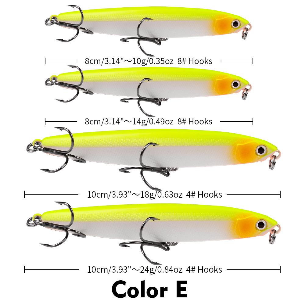 Long Cast Sinking Pencil Lure: 10/14/18/24g Bionic Hard Plastic Fishing Bait