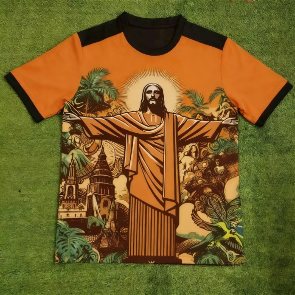 

Summer European Style Fashion JESUS Printed T-shirt Summer Kids Casual Outdoor Girl and Boy Short Sleeved Tees Top Pullover 100