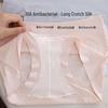 Plus Size Antibacterial Lyocell High-Waisted Seamless Tummy Control Silk Panties