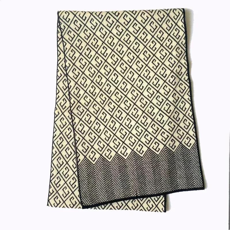 High Quality Classic Design Men's Scarf Autumn Winter Imitation Cashmere Dady's Muffler Business Jacquard Thermal Scaves Male