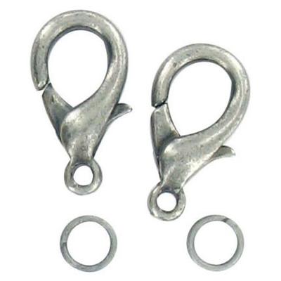 MégaCréa DIY - 18 Mm Silver Carabiner Clasp 5 Pieces