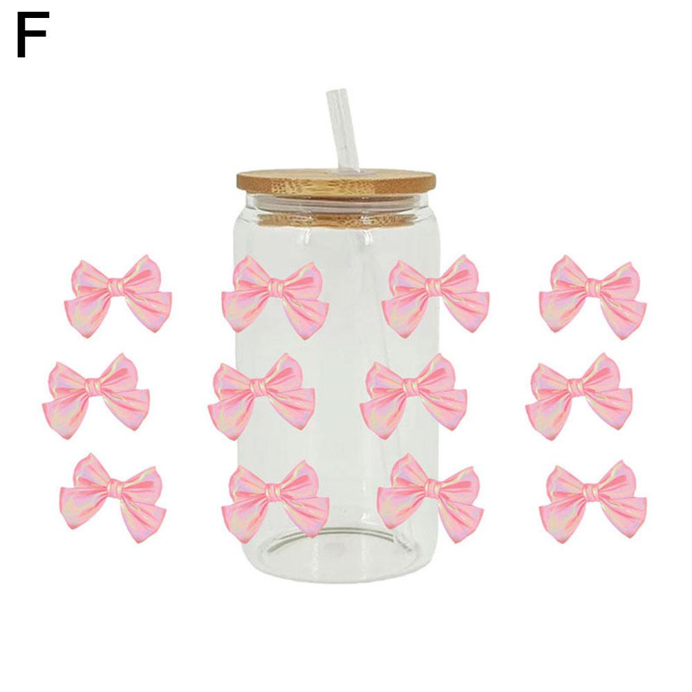 

Милый сладкий бант УФ DTF переводная наклейка обертывание чашек DIY керамический декор водонепроницаемый стеклянный клей для бутылок Y8G8 F-1pc
