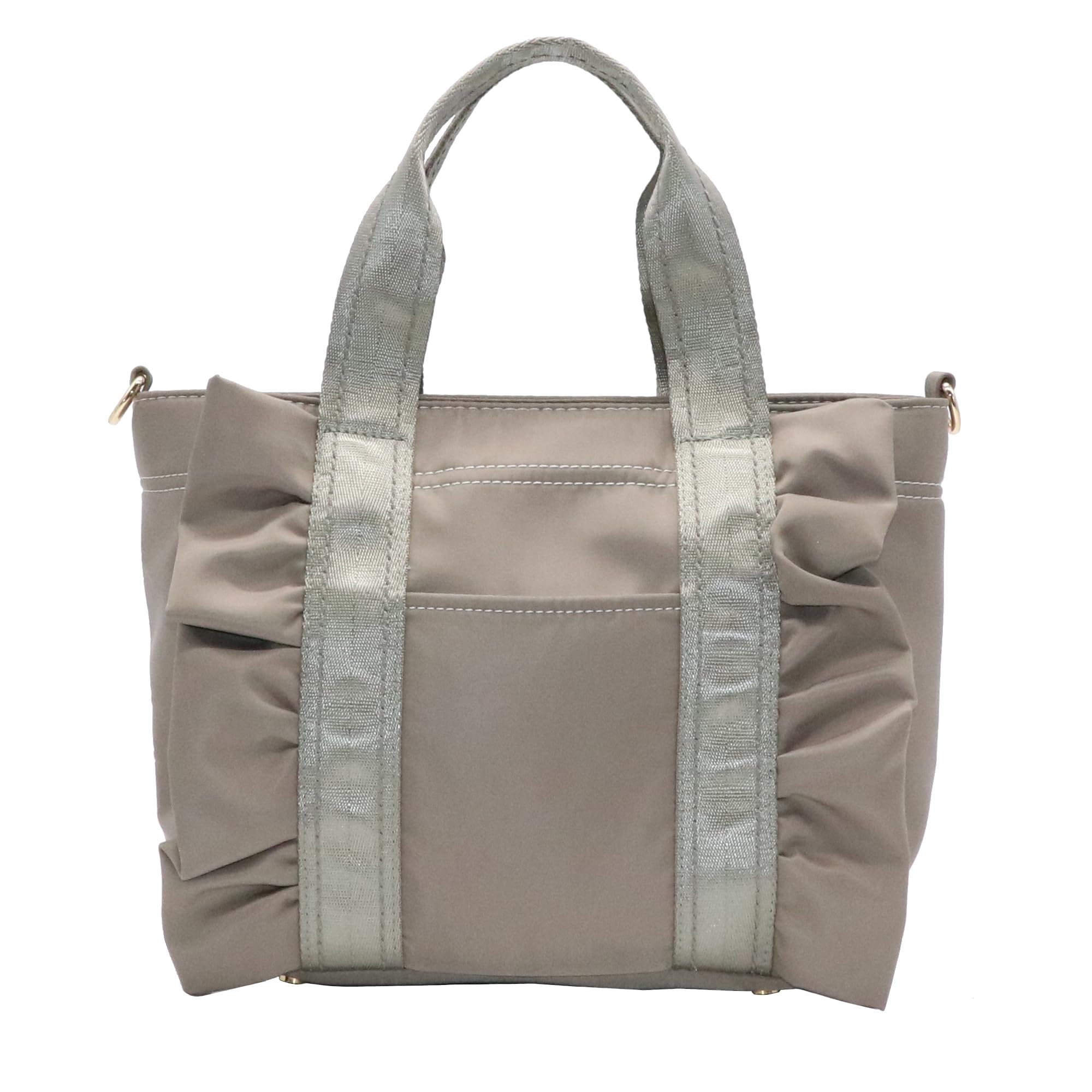 

Nylon frill tote shoulder for italy 121116 [Guccio Italy] bag, 2-way bag, handbag, square, cute, events, women s fashion, (GREIGE)