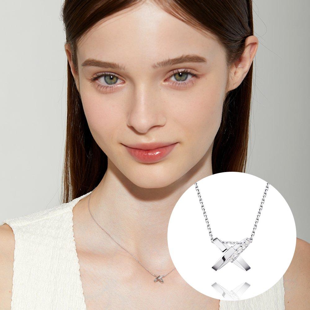 [Stonehenge]] Edge Silver Necklace Sa24C03F