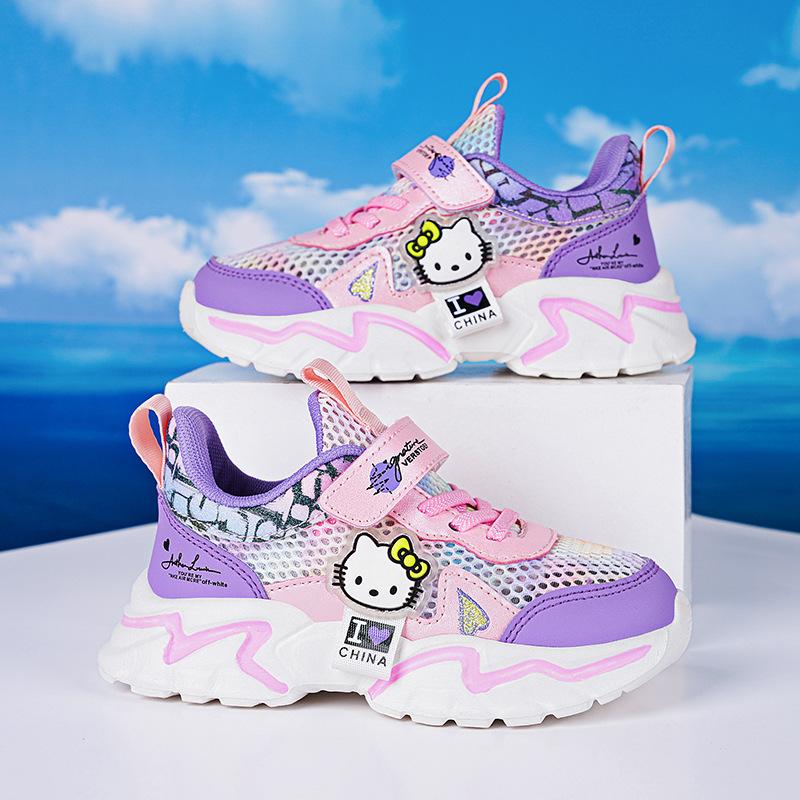 Boys and girls shoes 25 summer new leather surface breathable medium and older children soft sole dirt-resistant shoes girls non-slip running shoes