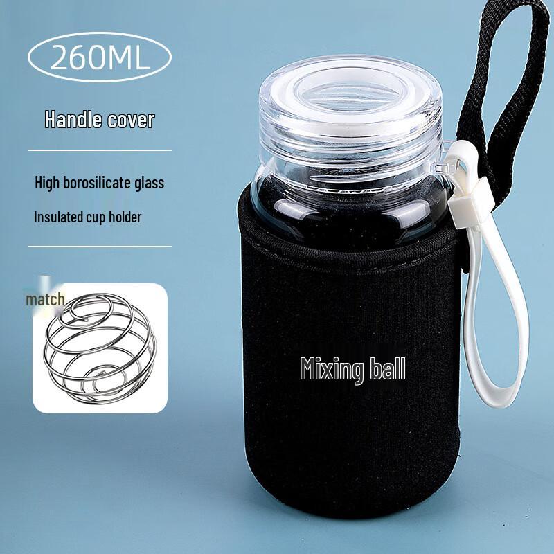 Graduated Borosilicate Glass Mug with Lid
