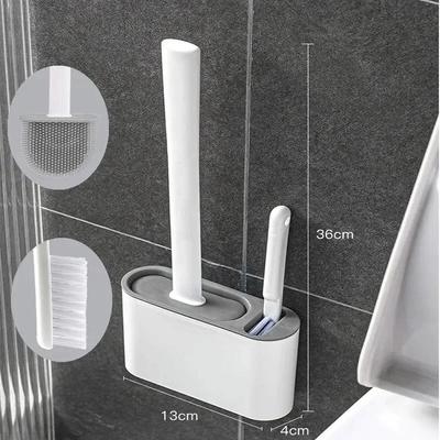 Silikoonist WC-pintsli komplekt hoidjakarbiga, seinale kinnitatav TPR-hoidja, majapidamise artefakt, vannitoa igapäevased puhastusvahendid, tarvikud