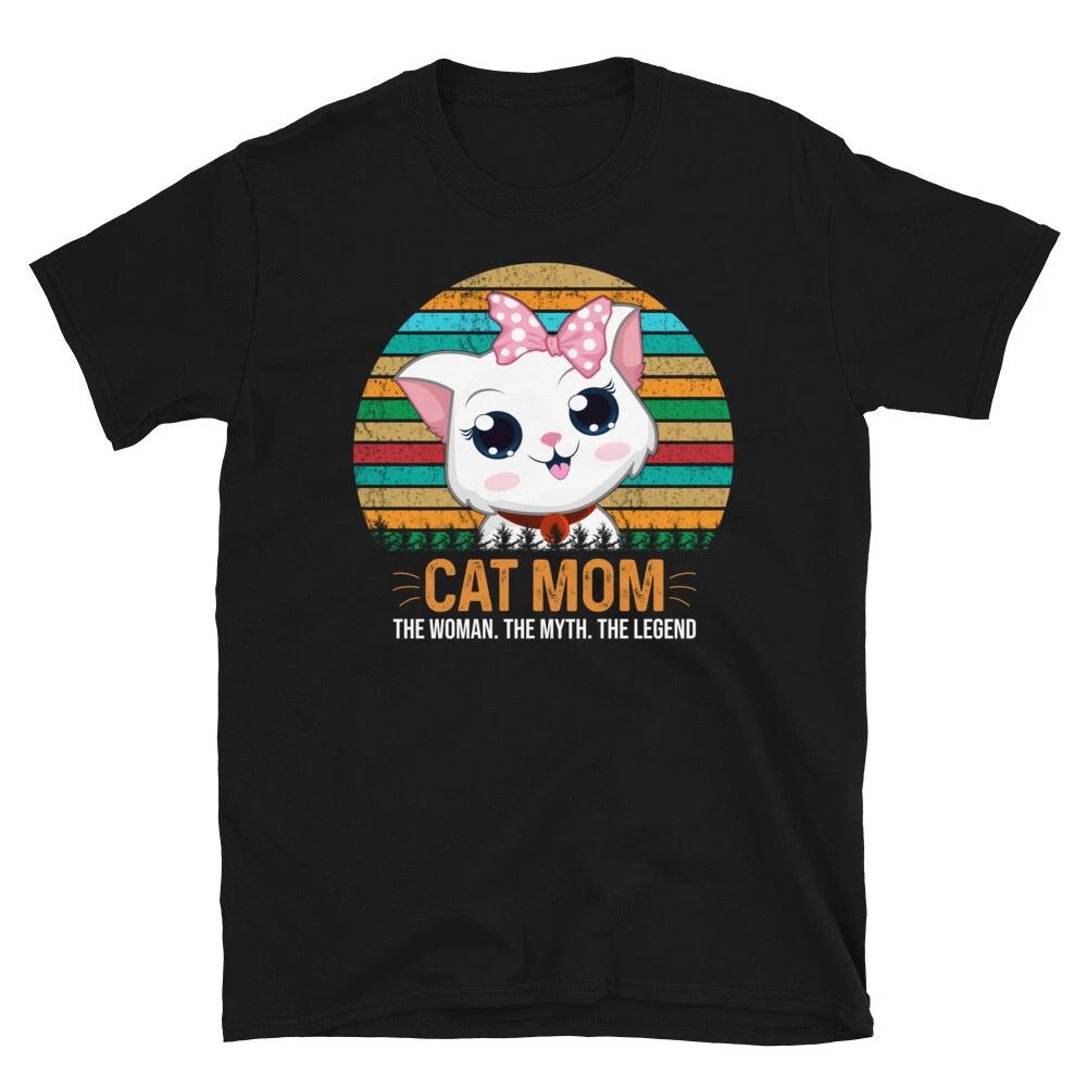The Woman The Myth The Legend Cute Cat Funny Animal Kitty Cats T-Shirt 4XL
