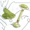 Natural Jade Scraping Board Roller Massager for Face Neck Body Eyes Facial Gua Sha Set Skin Care Scraping Tool for Improve Skin Condition