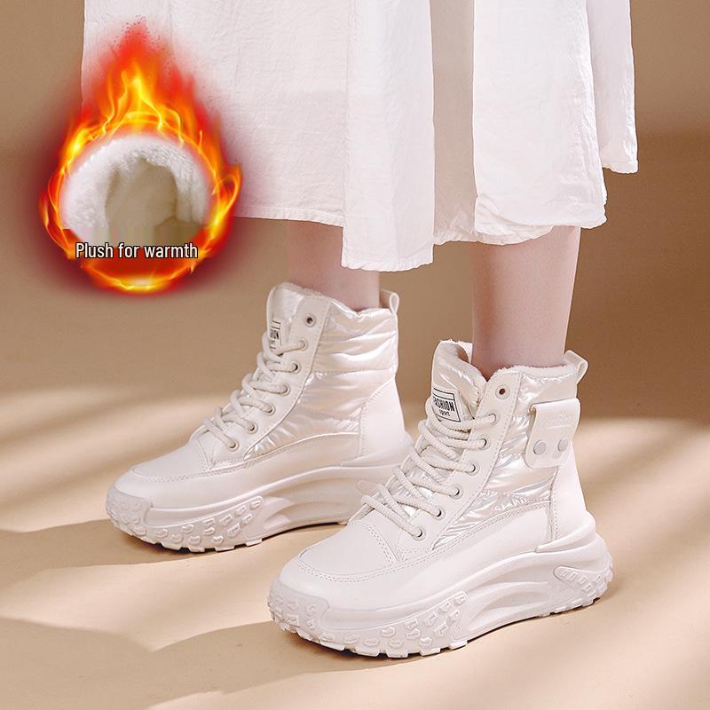 Women's Waterproof Non-Slip Fleece-Lined Snow Boots - Winter 2024 Warmth & Cold Protection