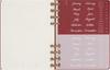 Moleskine nie datowany planer życia w spirali, twarda oprawa, rozmiar XL (20,4 cm szerokości x 25,2 cm wysokości), Rozgnieciona Wiśnia, DHUNDSPF3212MWH4