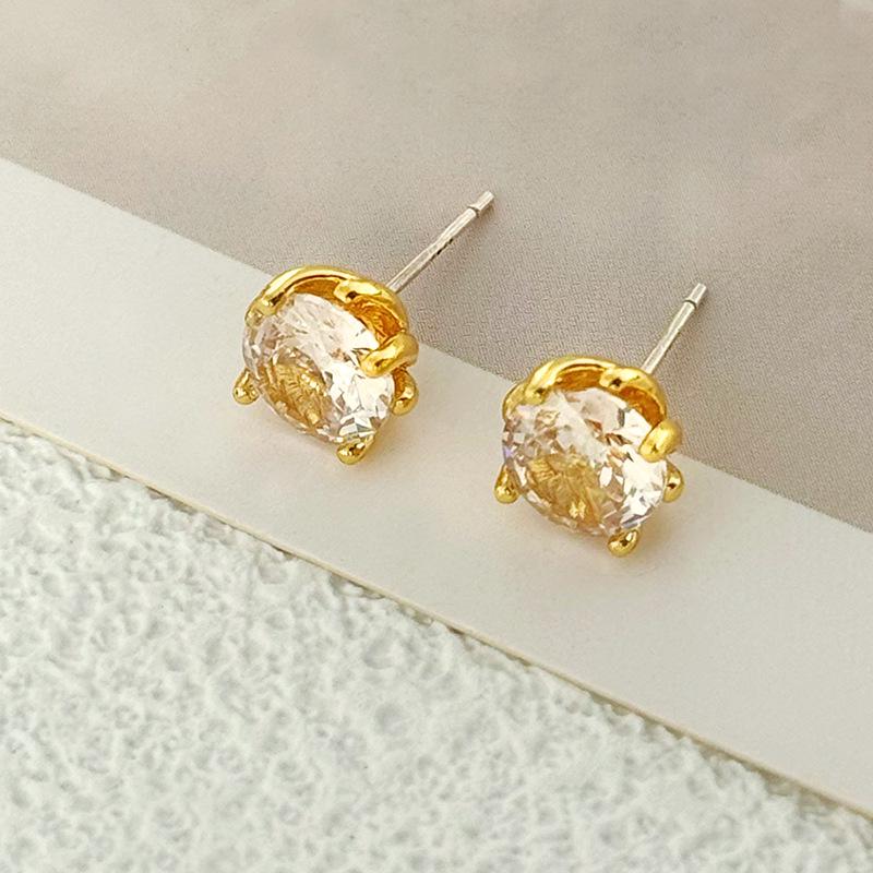 Octopus Zircon Stud Earrings, S925 Silver Needle, Niche Design.