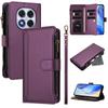 Für Redmi Note 14 Pro Hülle Xiaomi Redmi Note 14 Pro Plus 5G Reißverschluss Leder Flip Wallet Hülle Für Redmi Note 14 Pro 4G Hülle Funda