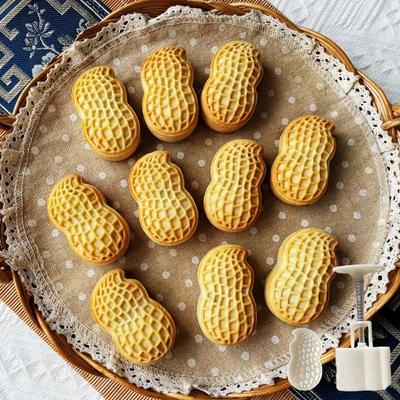 30g 50g 75g Mini Molde para Pastel de Luna con Forma de Cacahuete Cortador de Galletas Marco Creativo Pastel Crujiente Pastelería Postre Accesorios Gadgets para Hornear