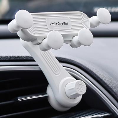 Support de téléphone pour sortie d'air de voiture Crochet pour bouches d'aération auto Support fixe pour navigation Support à gravité anti-vibration Support extensible pour téléphone portable