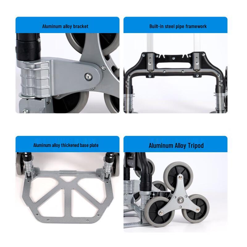 CNMF Foldable Aluminum Alloy Stair Climbing Hand Truck